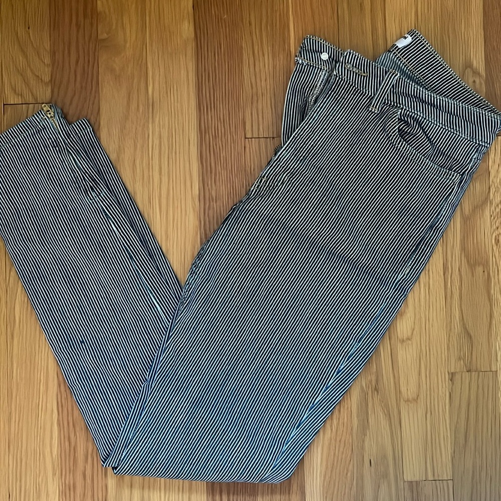 American Apparel Stripped Skinny Jeans